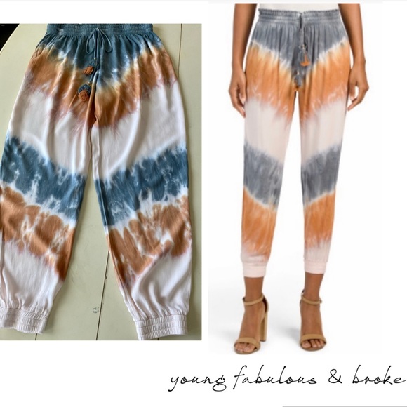 Young Fabulous & Broke Pants - YFB Tie Dye Ombré Jogger